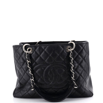 Chanel Grand Shopping Tote Quilted Caviar