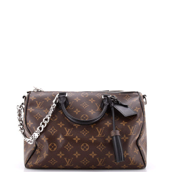 Louis Vuitton Dark Speedy Soft Bandouliere Bag Monogram Canvas 30
