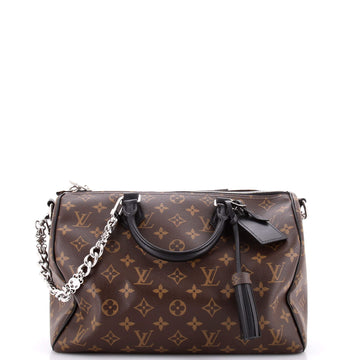 Louis Vuitton Dark Speedy Soft Bandouliere Bag Monogram Canvas 30