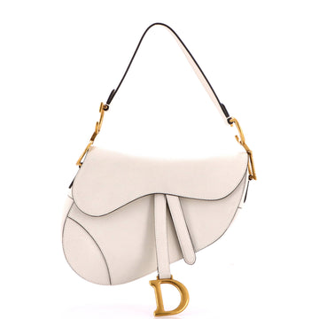 Christian Dior Saddle Handbag Leather Medium