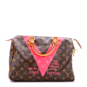 Louis Vuitton Speedy Handbag Limited Edition V Monogram Canvas 30