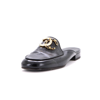 Chanel Women's CC Flat Mules Leather