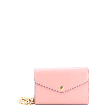 Gucci Envelope Wallet on Chain Guccissima Leather