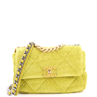 Chanel 19 Flap Bag Quilted Corduroy Medium