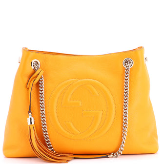 Gucci Soho Chain Strap Shoulder Bag Leather Large