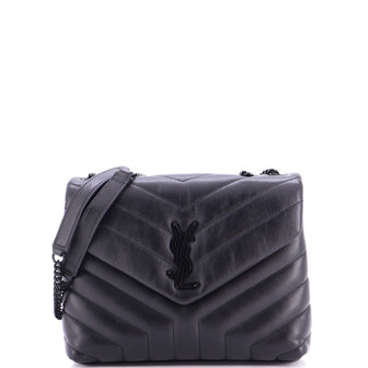 Saint Laurent Loulou Shoulder Bag Matelasse Chevron Leather Small