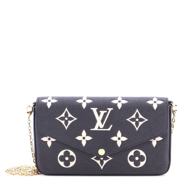 Louis Vuitton Felicie Pochette Bicolor Monogram Empreinte Giant
