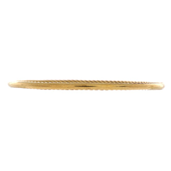 David Yurman Cable Inside Out Bangle Bracelet 18K Yellow Gold 3mm