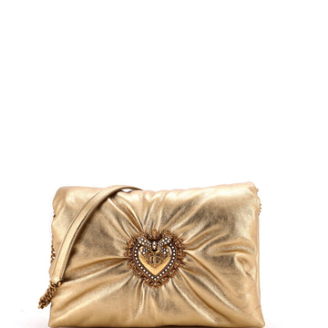 Dolce & Gabbana Devotion Soft Flap Shoulder Bag Leather Medium