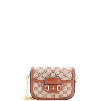 Gucci Horsebit 1955 Shoulder Bag Crystal Embellished GG Canvas Mini
