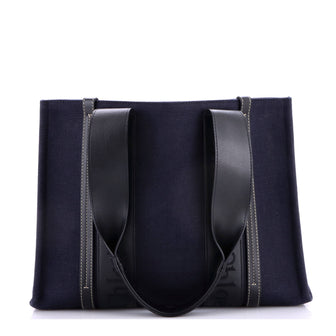 Chloe Woody Tote Canvas and Embroidered Leather Medium