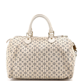 Louis Vuitton Speedy Handbag Mini Lin Croisette 30