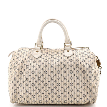 Louis Vuitton Speedy Handbag Mini Lin Croisette 30