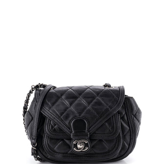Chanel Saddle Bag Quilted Calfskin Small