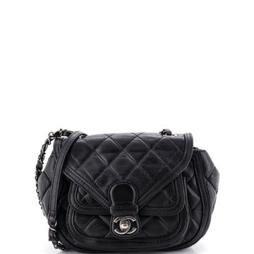 Chanel Saddle Bag Quilted Calfskin Small