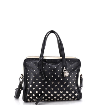 Alexander McQueen Padlock Zip Around Tote Studded Leather Small