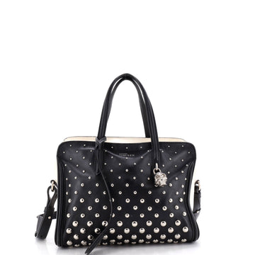 Alexander McQueen Padlock Zip Around Tote Studded Leather Small