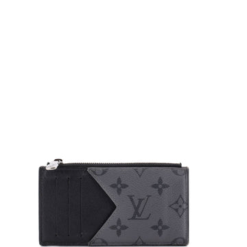 Louis Vuitton Coin Card Holder Reverse Monogram Eclipse Canvas