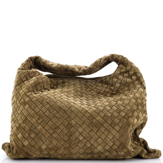 Bottega Veneta Hop Hobo Intrecciato Suede Large