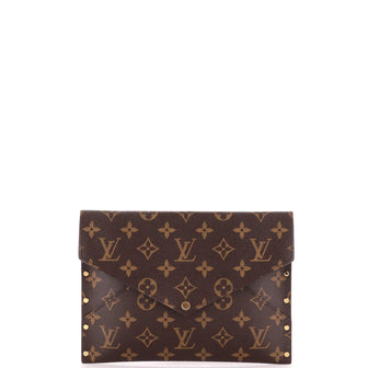 Louis Vuitton Rivets Envelope Clutch Monogram Canvas