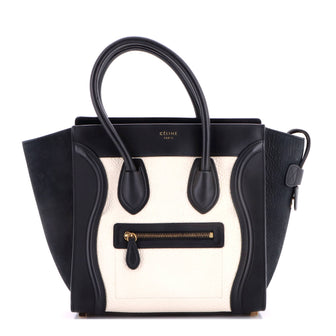 Celine Bicolor Luggage Bag Leather Micro