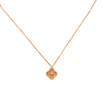 Van Cleef & Arpels Sweet Alhambra Pendant Necklace 18K Rose Gold