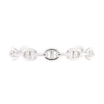 Hermes Chaine d'Ancre Enchainee Cuff Bracelet Sterling Silver Medium