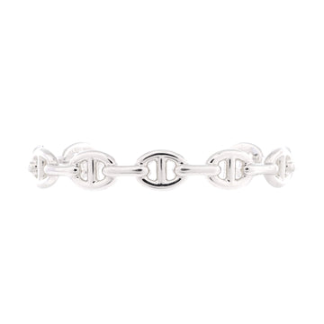 Hermes Chaine d'Ancre Enchainee Cuff Bracelet Sterling Silver Medium