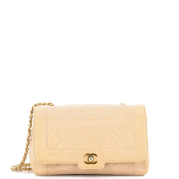 Chanel Vintage Diana Flap Bag Quilted Lambskin Medium