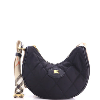 Burberry Horseshoe Crossbody Bag Quilted Nylon