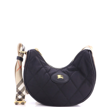 Burberry Horseshoe Crossbody Bag Quilted Nylon