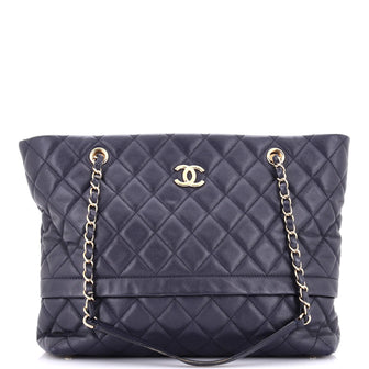 Chanel Rolled Up Tote Quilted Caviar