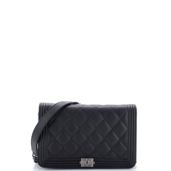 Chanel Boy Wallet on Chain Quilted Caviar