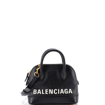 Balenciaga Logo Ville Bag Leather XXS