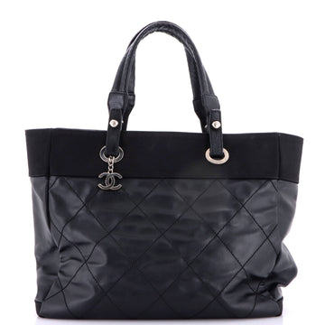 Chanel Biarritz Tote Quilted Coated Canvas Large