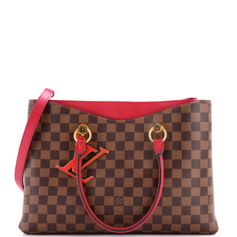 Louis Vuitton LV Riverside Handbag Damier with Leather