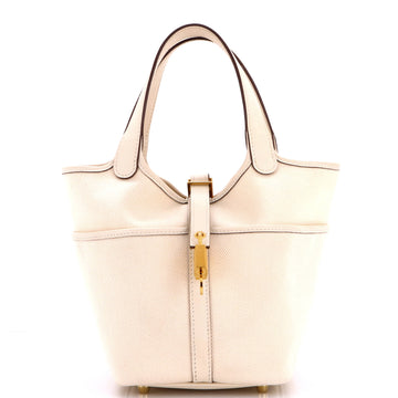 Hermes Cargo Picotin Lock Bag Canvas and Swift PM