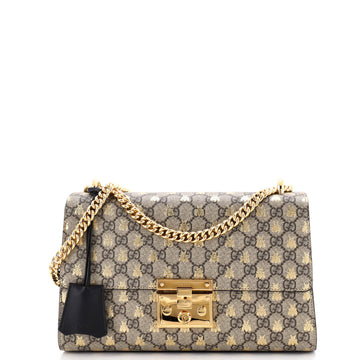 Gucci Padlock Shoulder Bag Printed GG Coated Canvas Medium