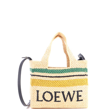 Loewe Paula's Ibiza Logo Convertible Tote Raffia Small
