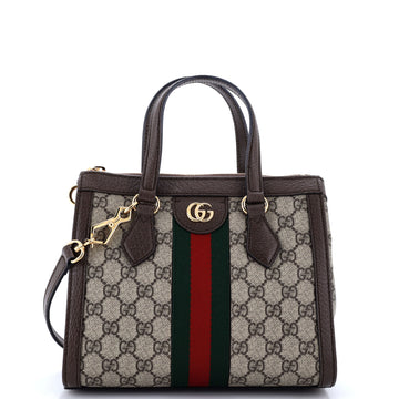 Gucci Ophidia Top Handle Tote GG Coated Canvas Small