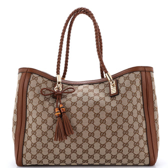 Gucci Bella Tote GG Canvas with Leather Medium