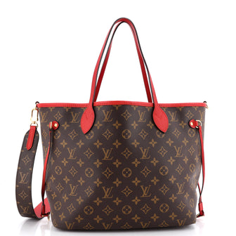 Louis Vuitton Neverfull Bandouliere Inside Out Monogram Canvas and Textile MM