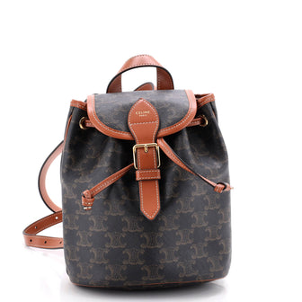 Celine Folco Backpack Triomphe Coated Canvas Mini