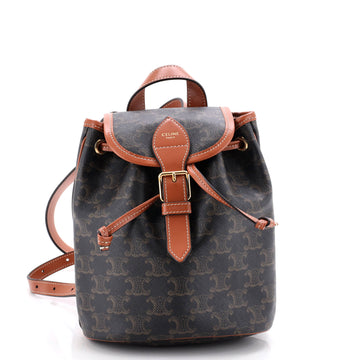 Celine Folco Backpack Triomphe Coated Canvas Mini