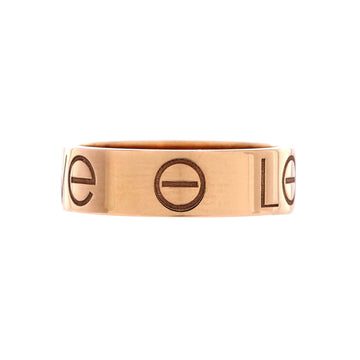 Cartier Engraved Love Band Ring 18K Rose Gold