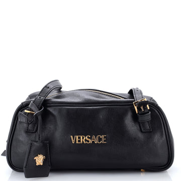 Versace Tag Bowling Bag Leather Large