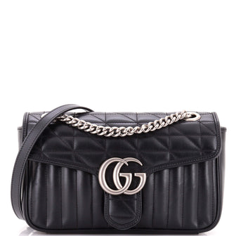 Gucci GG Marmont Flap Bag Mixed Matelasse Leather Small