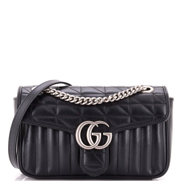 Gucci GG Marmont Flap Bag Mixed Matelasse Leather Small