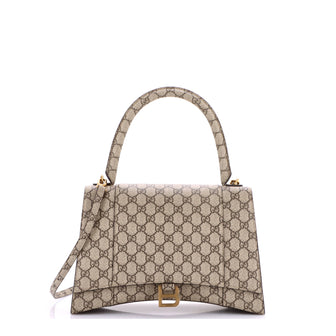 Gucci x Balenciaga The Hacker Project Hourglass Top Handle Bag GG Coated Canvas Medium