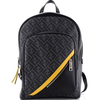 Fendi Front Pocket Backpack Zucca Coated Canvas and Leather Large